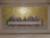 Last supper mosaic on altar