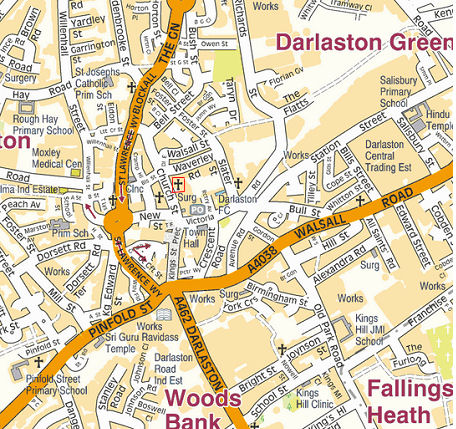 Map of Darlaston